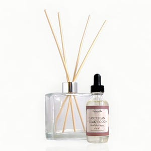 Caribbean Teakwood reed diffuser oil, 2 oz refill