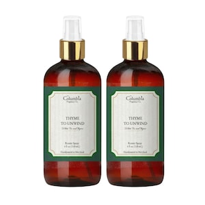 Tè bianco e timo, profumo ispirato a Hilton, spray per camera d'albergo, nebbia alle erbe per la biancheria, timo per rilassarsi, spray profumato, 4 oz, set da due