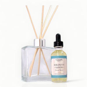 Aroma a resort Xcaret, aroma a hotel, sándalo y vainilla, Serenity Sands, aceite difusor de varillas, repuesto de 2 oz