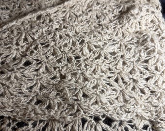 100% Satin Angora elegant shawl