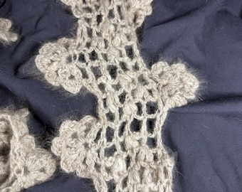100% Satin Angora elegant scarf