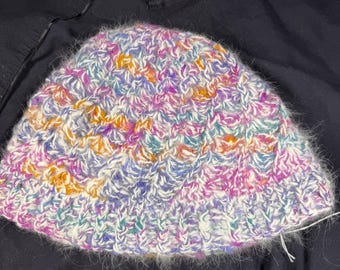 Angora, Merino Hat handspun