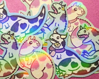 Carnotaurus Cow Cownataurus Therapod Dinosaur Mini Stickers Laptop Stickers Scrapbooking Strawberry Cow Dinosaur