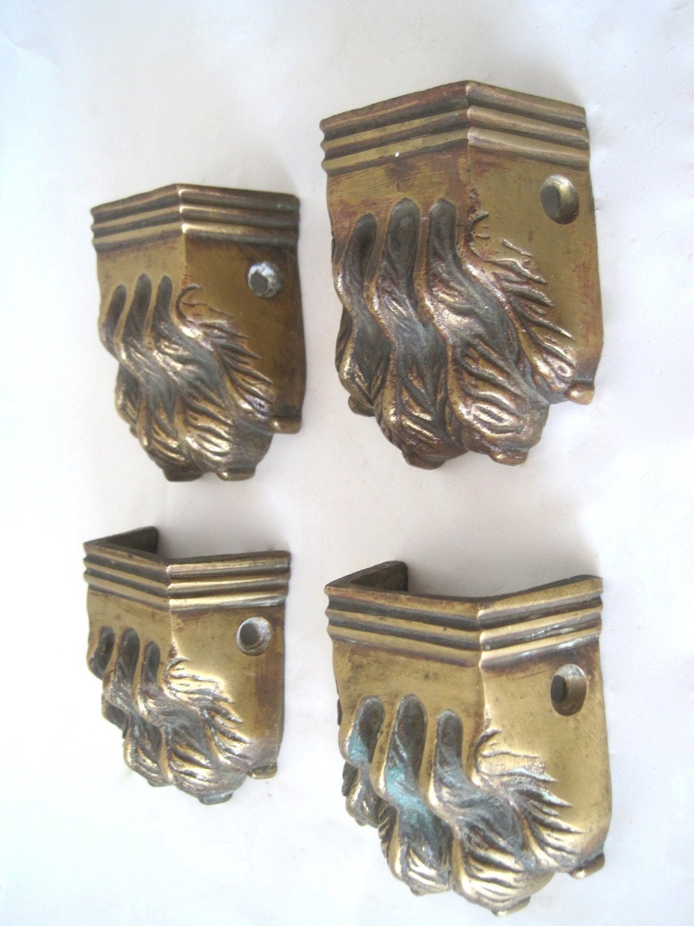 Vintage Brass Claw Feet Table Furniture Hardware Etsy
