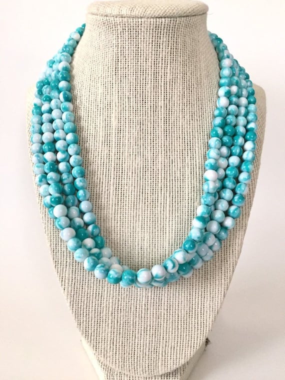 Teal necklace hotsell chunky