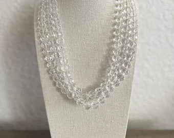 Clear Chunky Statement Necklace, Statement Necklace