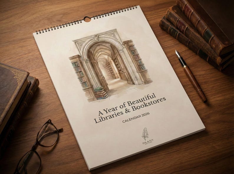2026 Fine Art Library Wall Calendar • Free Shipping • Watercolor ...