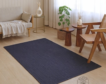 Natuurlijk jute vloerkleed voor binnen en buiten - Gevlochten jute vloerkleed | Boho jute vloerkleed | Vierkant jute vloerkleed | Boho decoratief vloerkleed voor badkamer, balkon, hal