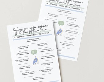 Self-Care Worksheet – Acceptance and Making Space for Feelings (ACT Inspired)