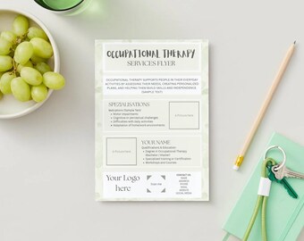 Occupational Therapy Flyer Template - OT Services Printable - Editable Canva Design for Therapists