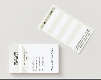 Editable Appointment Card & Business Card - Canva Template - Instant Download