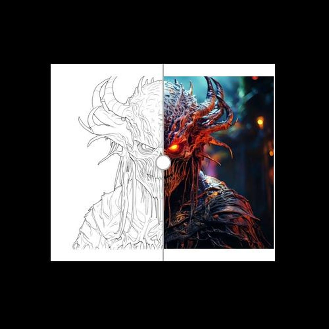 VISUAL NIGHTMARE - 14 Custom Coloring Pages -digital Delivery - Etsy