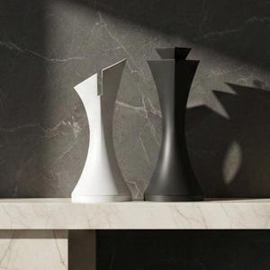Escultura moderna de peça de xadrez – Decoração minimalista – Arte de mesa de luxo – Peça de destaque contemporânea para a casa – Peça de design marcante