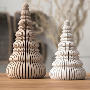 Scandinavische kerstbomen – Minimalistisch tafeldecor voor feestdagen in neutrale tinten