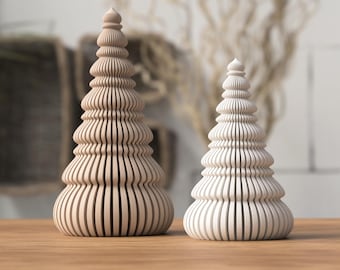 Nordic Christmas Trees – Minimalist Holiday Table Décor in Neutral Tones