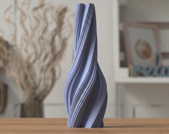 Twisted Modern Vase – Contemporary Wavy Decor, Minimalist Home Accent