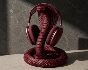 Modern Minimal Snake Headphone Stand – Aesthetic Matte Finish Vertical Headset Figure