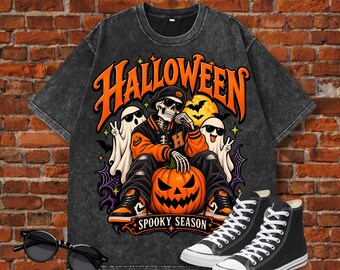 Halloween PNG, projekt koszulki na Halloween, upiorny, clipart na Halloween, duch, sublimacja dyni na Halloween, (pobieranie cyfrowe)