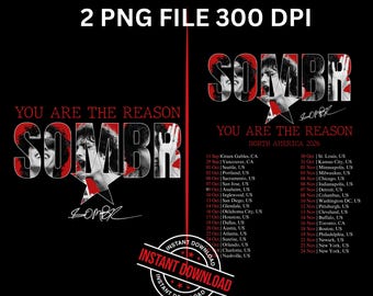 Sombr You Are The Reason Tour PNG: (Pobieranie cyfrowe)