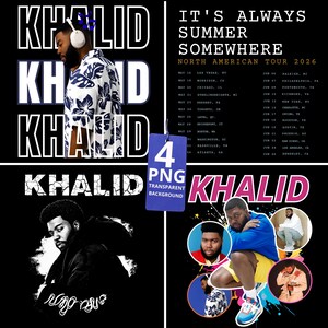 Khalid Digital T-sirt desain PNG file Download Ready To Print