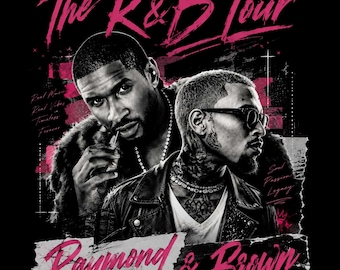 Usher and  Chris Brown R&B Tour 2026 PNG Design (Digital Download)