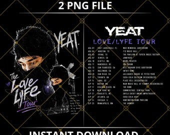 Yeat The Love Lyfe Tour Graphic PNG, Vintage Bootleg Rapper Design (Digital Download)