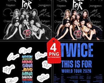 TWICE This Is For World Tour 2026 Plik PNG do pobrania w wersji cyfrowej, gotowy do druku