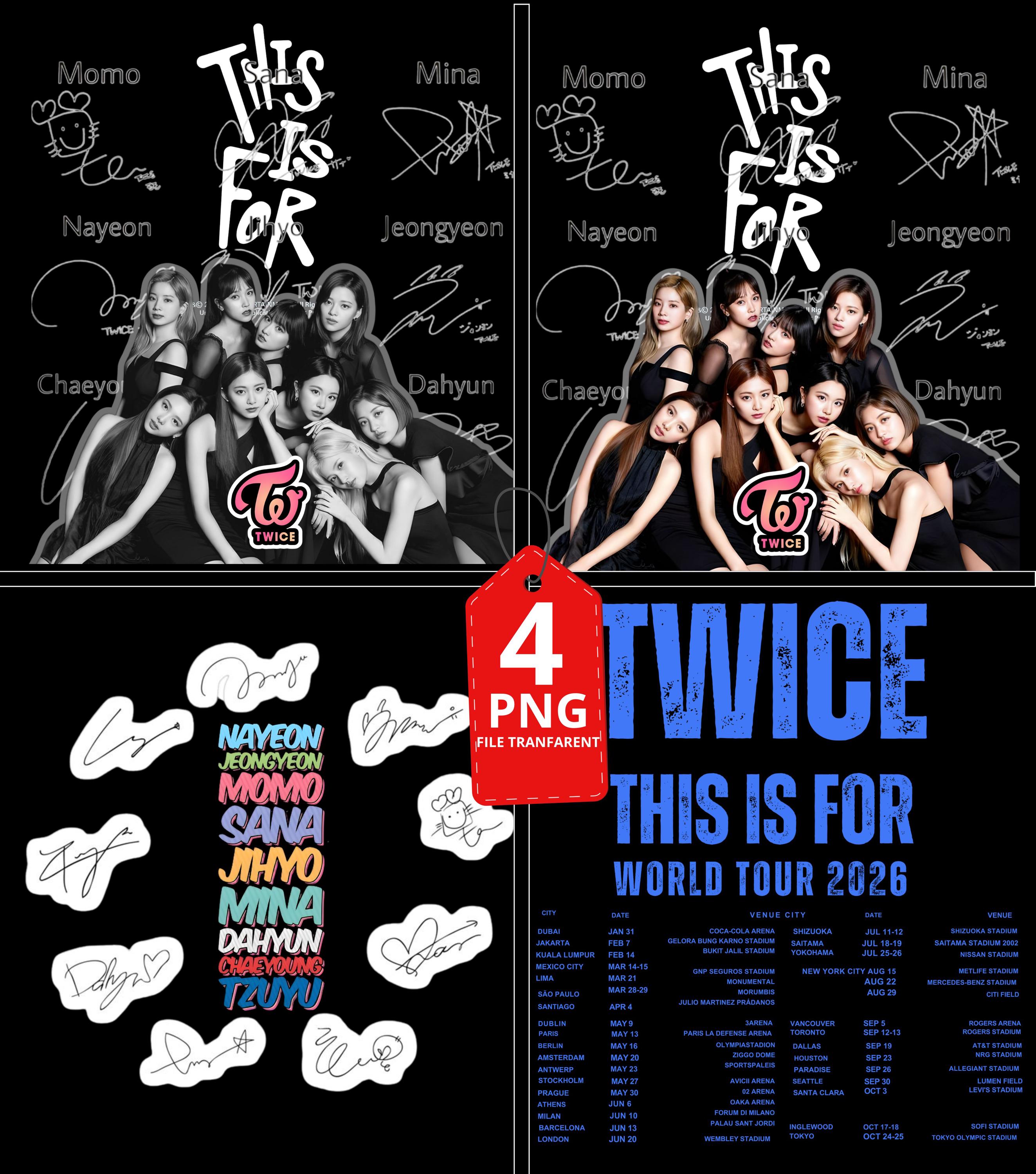 TWICE This is for World Tour 2026 PNG FILE Digital Download Ready