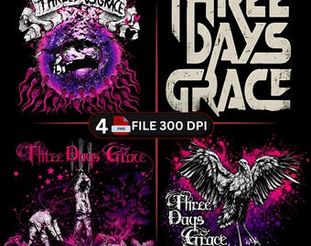 Three Days Grace Tour 2026 Plik PNG do pobrania w wersji cyfrowej, gotowy do druku