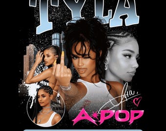 Tyla PNG A-Pop World Tour 2026 T-Shirt PNG Design, Bootleg Tee (Instant Download)