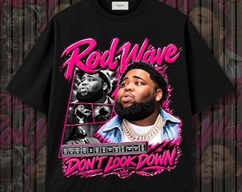 Rod Wave Don't Look Down tour 2026 Plik PNG: projekt koszulki (pobranie cyfrowe)