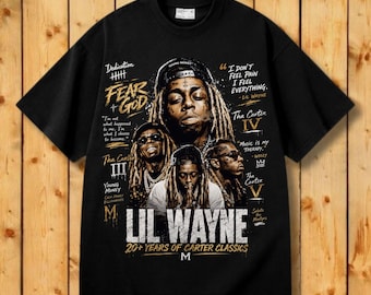 Lil Wayne 2026 Tour T-Shirt PNG Design: Hip Hop Rapper Digital File (Digital Download)