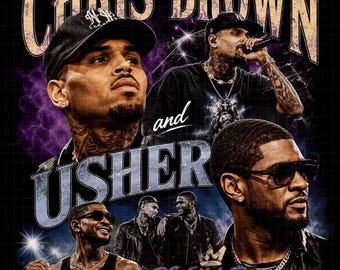 Usher and  Chris Brown R&B Tour 2026 PNG Design (Digital Download)