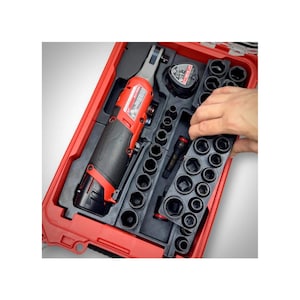 Inserto Packout para trinquete y vasos de alta velocidad Milwaukee M12 – Compatible con Packout – Organizador profesional para talleres y furgonetas