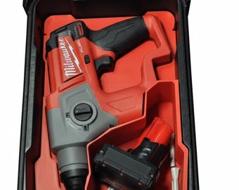 Milwaukee M12 FUEL SDS Plus Rotary Hammer Insert M12 CH – Packout Deep Organizer Tool Insert – Professional Workshop and Van Storage