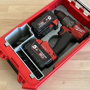 Milwaukee M18 FPD3 Borr Packout Insats – Gen 4 M18 FUEL Organizer – Kompakt Packout Verktygsförvaring för Verkstad och Skåpbil