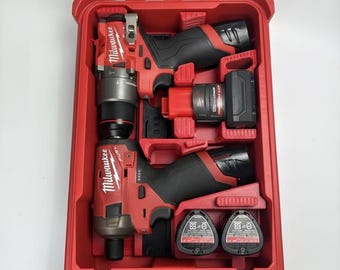 Packout insert for Milwaukee M12 drill and impact driver – Compatible with Packout 4932464083 – Professional workshop & van organizer