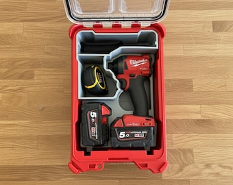 Milwaukee M18 FID3 Impact Driver Packout Insert – Gen 4 M18 FUEL Organizer – Compact Packout Tool Storage for Workshop & Van