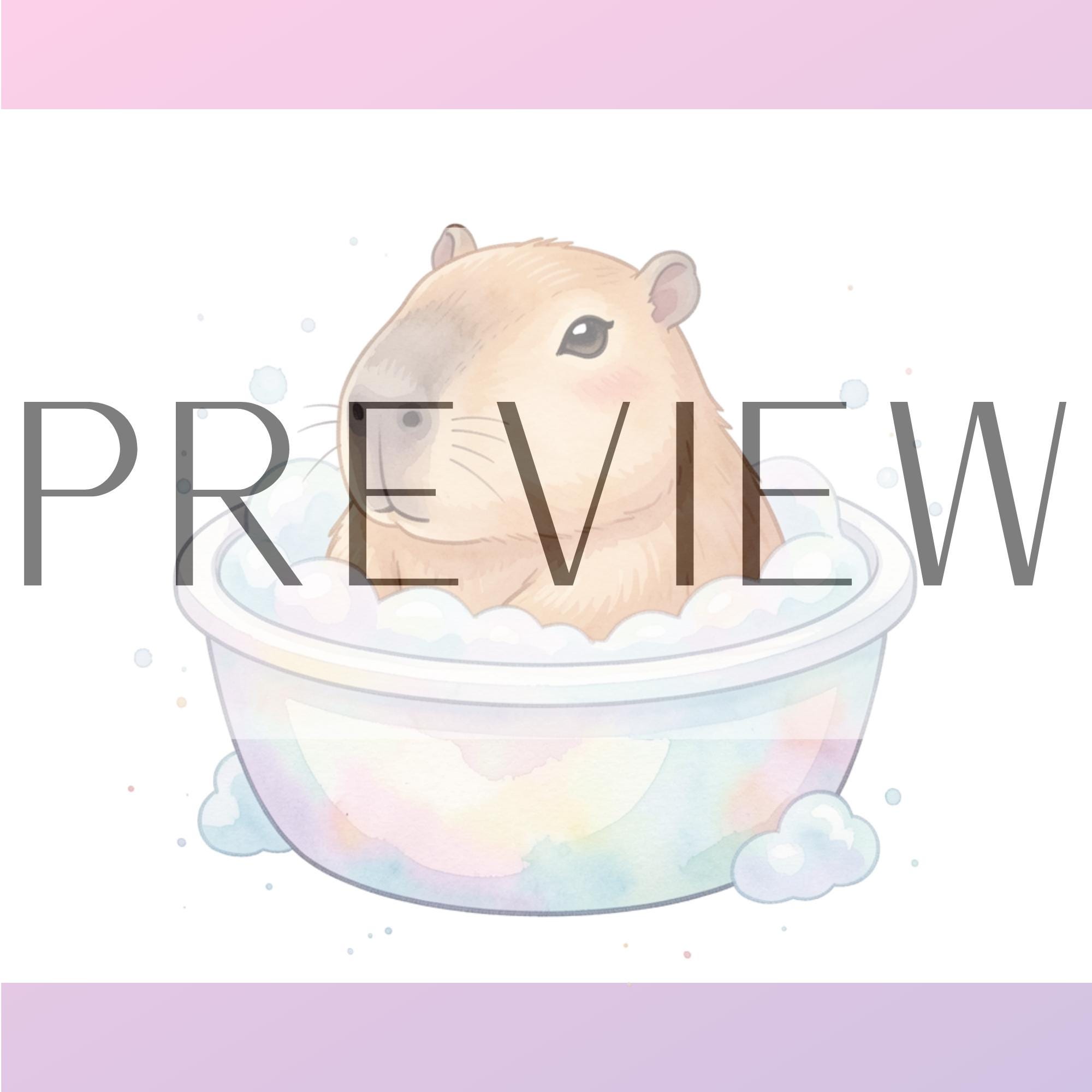 Capybara Png Clipart | Daily Life | Cute Morning Routine Set | Instant ...