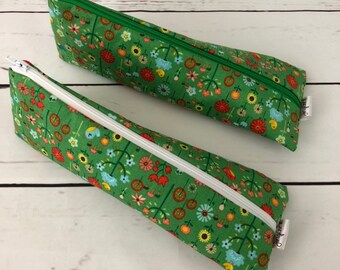 Triangle Zipper Pencil Pouch School Supplies Accessory Pouch Pen Holder Jewelry Organizer Makeup Brush Case Reusable Straw Pouch