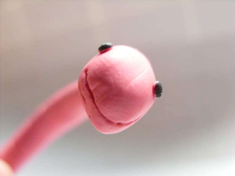 Pink Worms Ornament Earthworms Nightcrawler Fisherman Gift Etsy