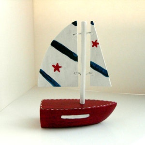 Sailboat Christmas Ornament- Nautical Christmas ornament, boat ornament, Christmas decor, beach decor, coastal decor, patriotic decor