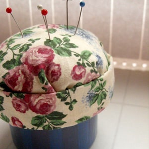 Floral Pincushion Box - sewing box, flower box, rose, lilac