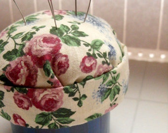 Floral Pincushion Box - sewing box, flower box, rose, lilac