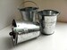 Miniature Silver Metal Bucket - stainless steel bucket, party favor bucket, 2 1/2' high wedding favor bucket, 18' doll accessory 