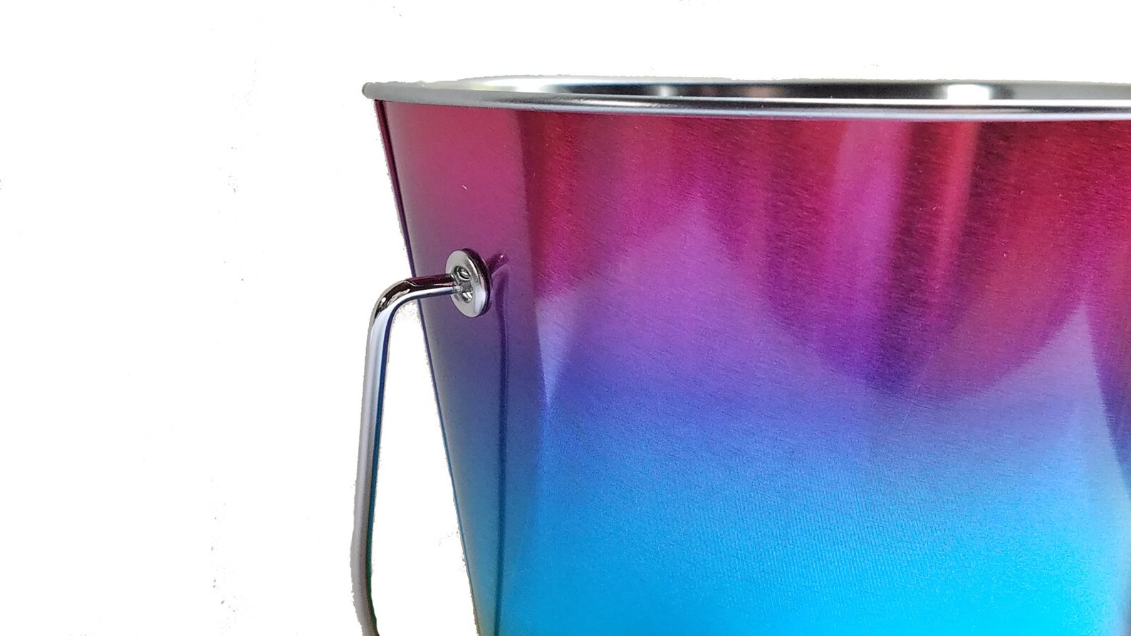 Rainbow Bucket Rainbow Pail Metal Bucket Metal Pail Etsy