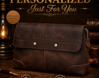 Personalisierte Ledertasche für iPad Mini, Tablet-Hülle mit Handschlaufe