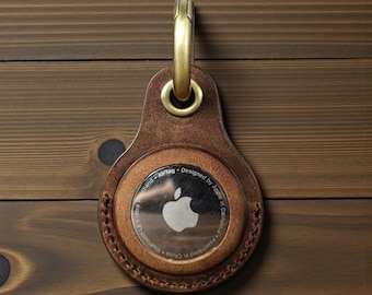 AirTag Schlüsselanhänger Lederhülle echter Schutz Halter Tracker Cover
