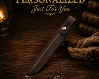 Personalisierte Leder Apple Federmäppchen, individuell graviert iPad Stylus Halter