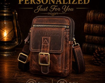 Leder Handyhalter mit individueller Gravur Geschenk für Papa Gürteltasche
